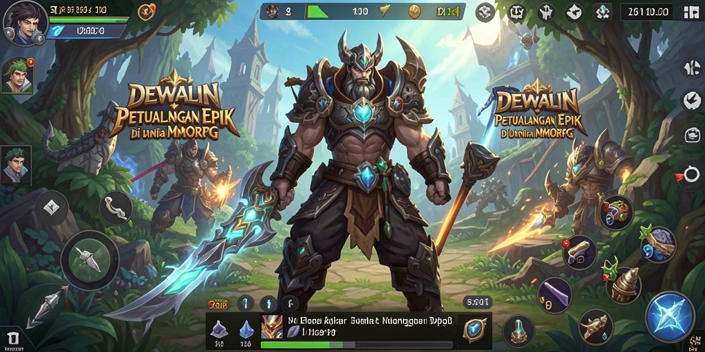 Screenshot gameplay DEWALIN menampilkan pertarungan epik dan grafis menakjubkan.