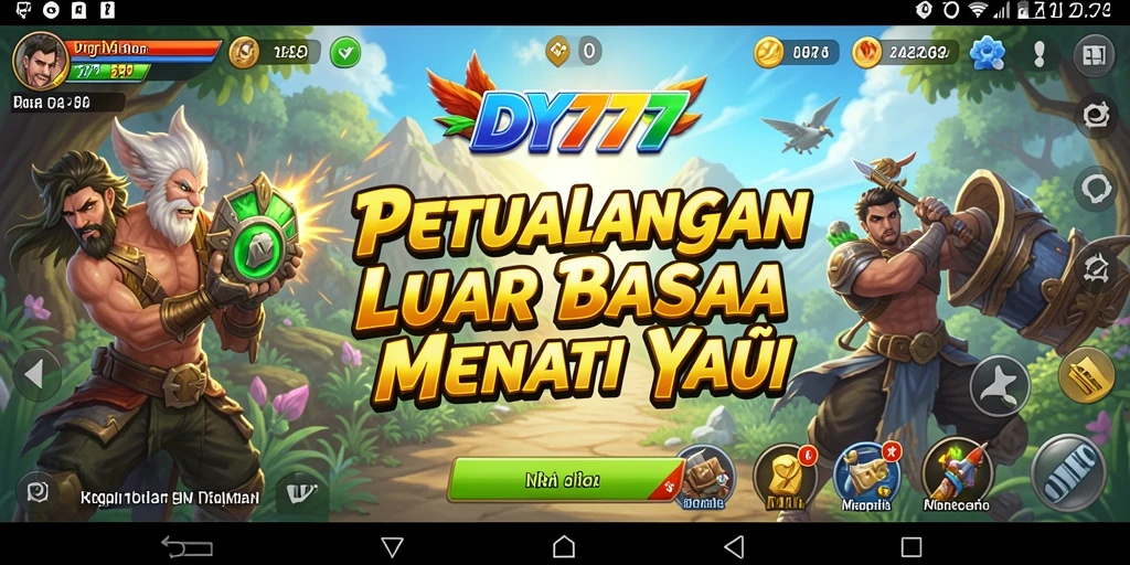 Screenshot menampilkan aksi seru dalam DY777 selama gameplay petualangan.