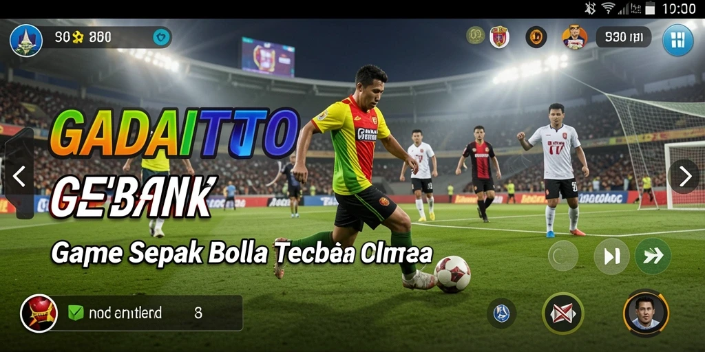 Tampilan gameplay menarik dalam GADAITOTO dengan aksi sepak bola seru.