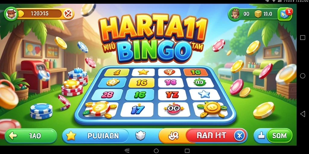 Tampilan gameplay HARTA11 dengan momen seru saat bermain Bingo.