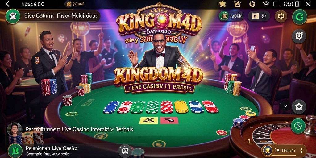 Tampilan gameplay Live Casino yang mendebarkan di KINGDOM4D.