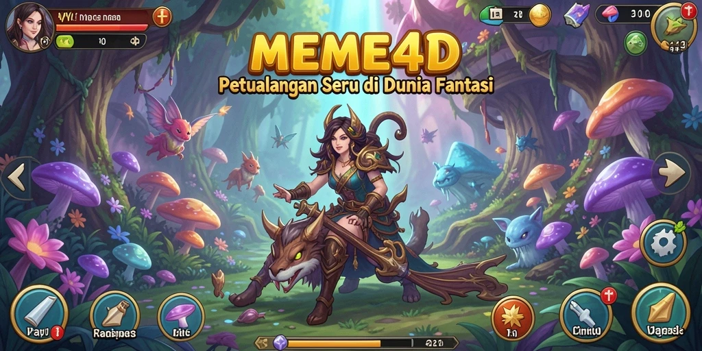 Tampilan gameplay <strong>MEME4D</strong> yang penuh aksi dan petualangan