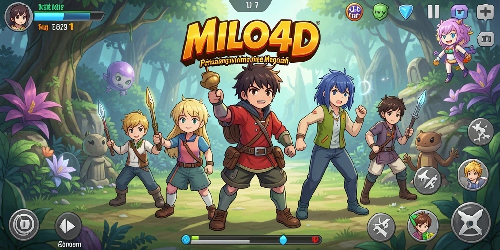 Tampilan penuh aksi dari gameplay Anime yang seru.