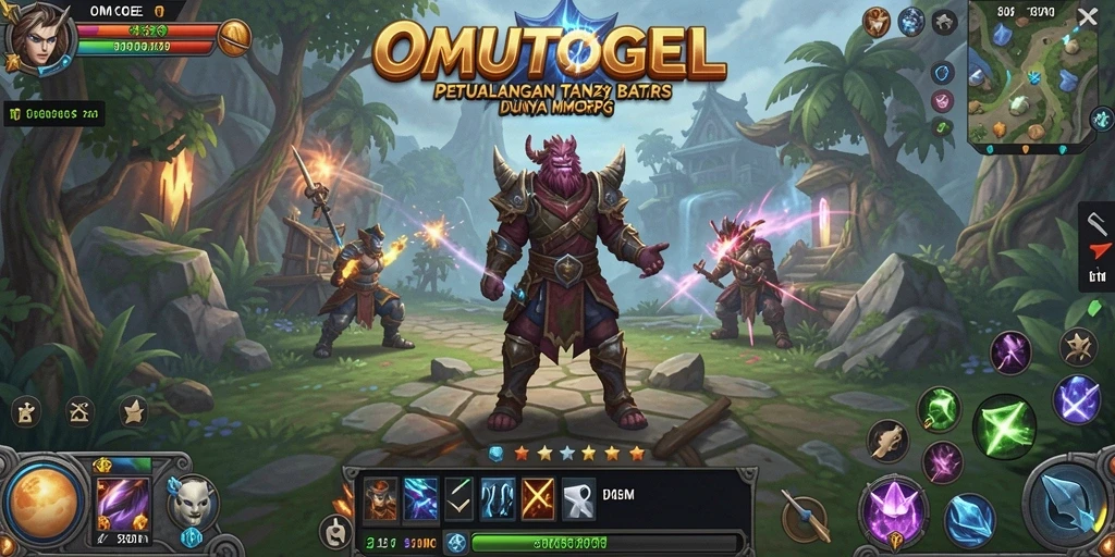 Screenshot OMUTOGEL menampilkan aksi seru di dunia MMORPG yang luas.