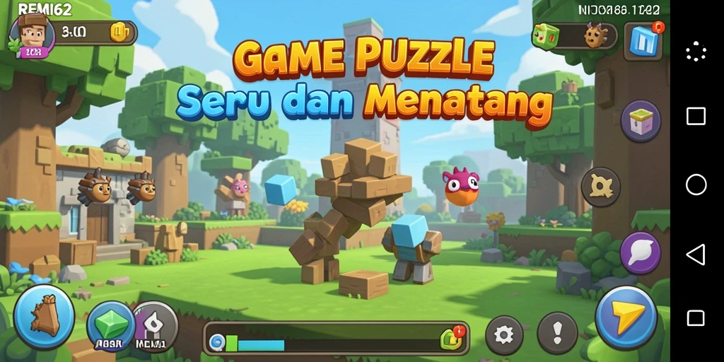 Screenshot gameplay REMI62 menampilkan tantangan puzzle yang memikat.