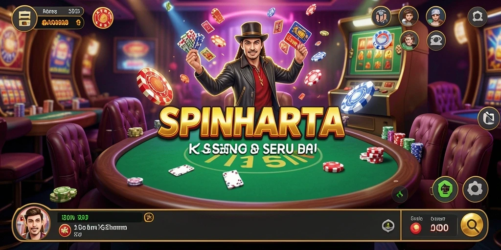 Tampilan gameplay SPINHARTA yang menawan dan penuh aksi Kasino.